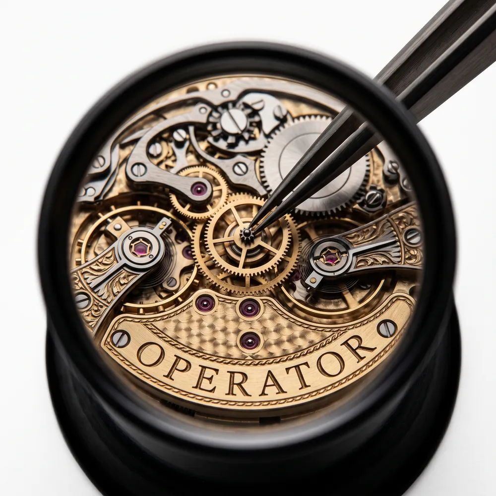 Watchmaker on Bottle, color Black